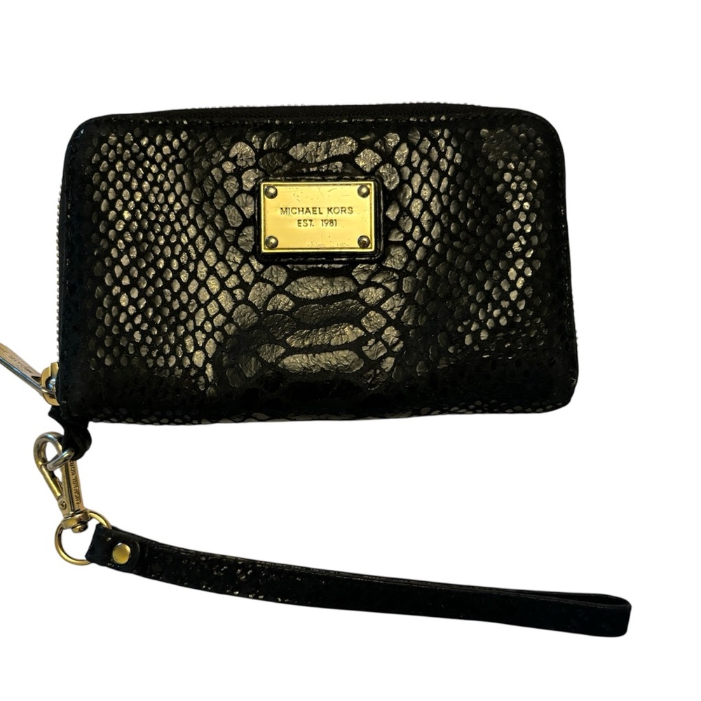 Michael Kors Vintage Black Wristlet